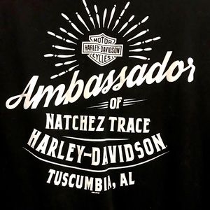 Harley Davidson Natchez Trace Men’s T Shirt Sz Large Ambassador Tuscumbia Al